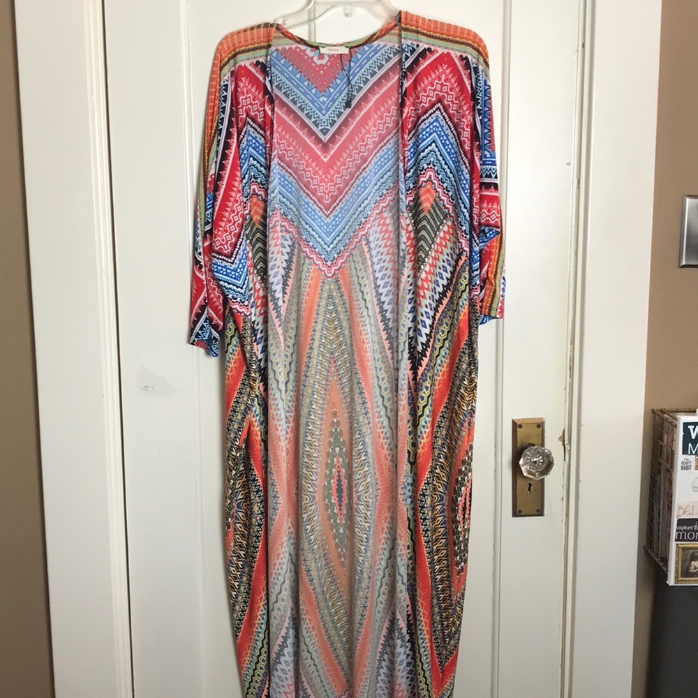 Multi colored long kaftan